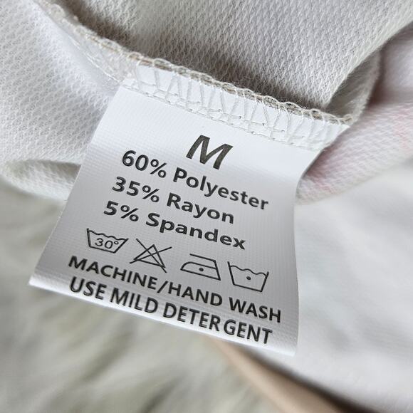 Beige Christmas Sweatshirt Wonderful Time Print Cozy Holiday Trendy Party Medium - Picture 9 of 12